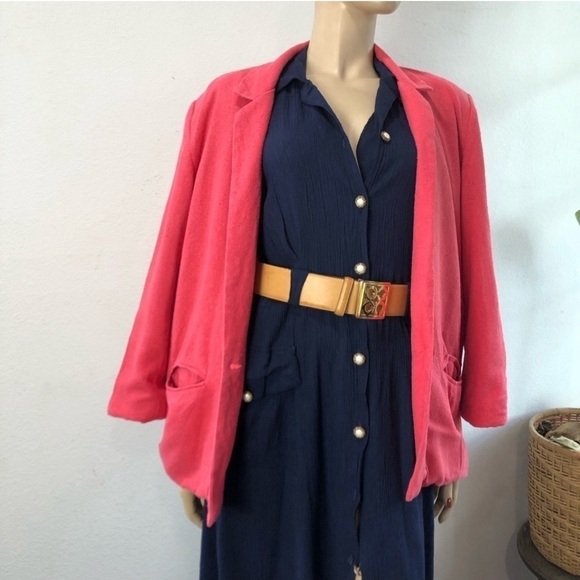 Jennings by Lyndal refsnes silk orange silk blazer front pocket size:14 - Picture 2 of 16